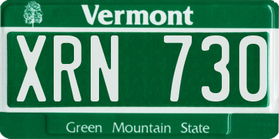 VT license plate XRN730