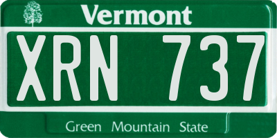 VT license plate XRN737