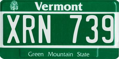 VT license plate XRN739