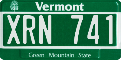 VT license plate XRN741