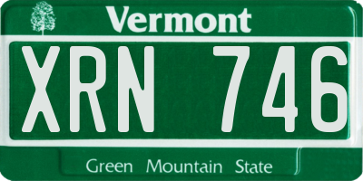 VT license plate XRN746