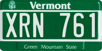 VT license plate XRN761