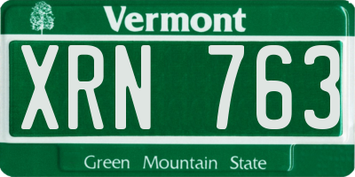 VT license plate XRN763