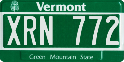 VT license plate XRN772