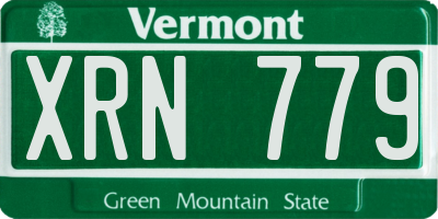 VT license plate XRN779