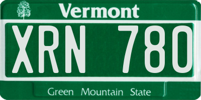 VT license plate XRN780