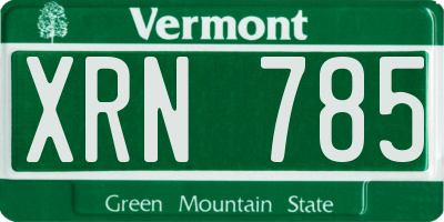 VT license plate XRN785