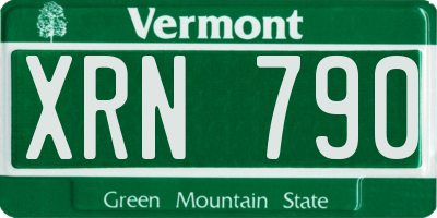 VT license plate XRN790