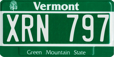 VT license plate XRN797