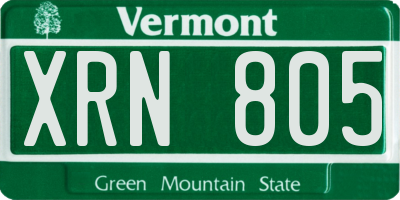 VT license plate XRN805