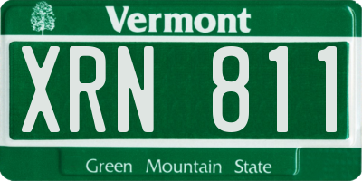 VT license plate XRN811