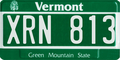 VT license plate XRN813