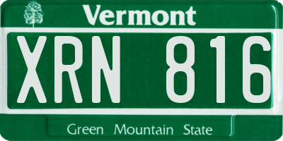 VT license plate XRN816