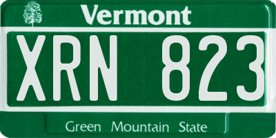 VT license plate XRN823