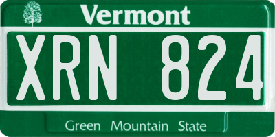 VT license plate XRN824