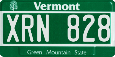 VT license plate XRN828