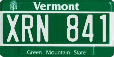 VT license plate XRN841