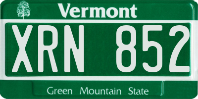 VT license plate XRN852