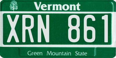 VT license plate XRN861