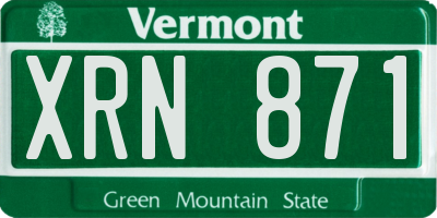 VT license plate XRN871