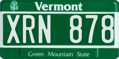 VT license plate XRN878