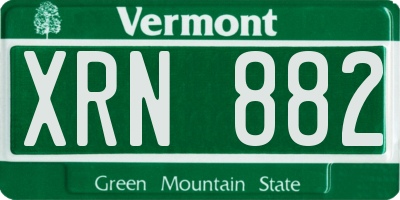 VT license plate XRN882