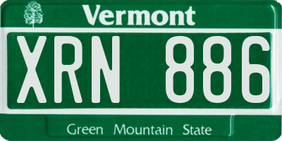VT license plate XRN886