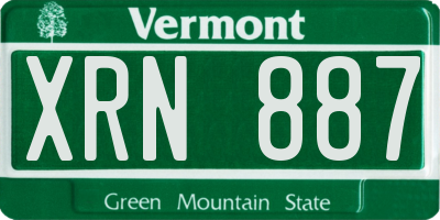 VT license plate XRN887