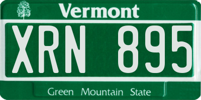 VT license plate XRN895