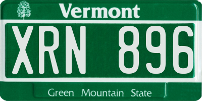 VT license plate XRN896