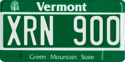 VT license plate XRN900