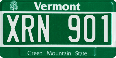 VT license plate XRN901