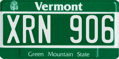 VT license plate XRN906