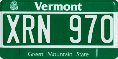 VT license plate XRN970