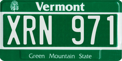 VT license plate XRN971