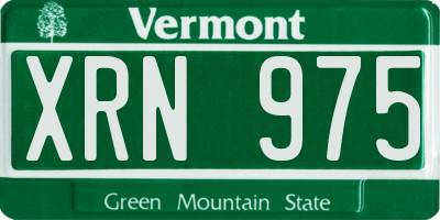 VT license plate XRN975