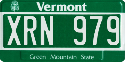 VT license plate XRN979