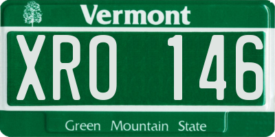 VT license plate XRO146