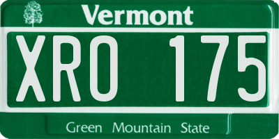 VT license plate XRO175