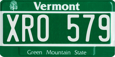 VT license plate XRO579