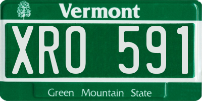 VT license plate XRO591