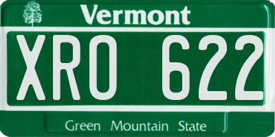 VT license plate XRO622