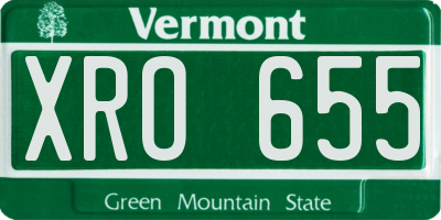 VT license plate XRO655