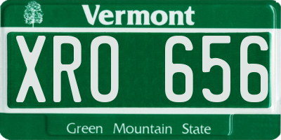 VT license plate XRO656