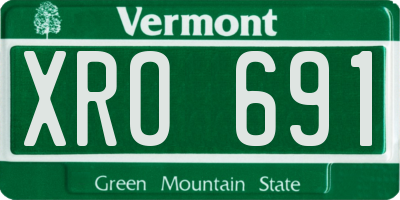VT license plate XRO691
