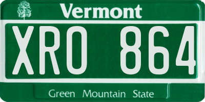 VT license plate XRO864