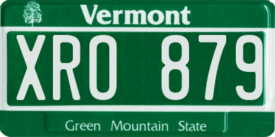 VT license plate XRO879