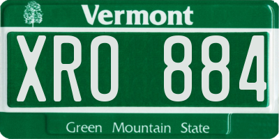 VT license plate XRO884
