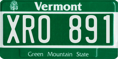 VT license plate XRO891
