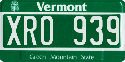 VT license plate XRO939